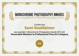Mono Awards Certificate – Sami Voutilainen